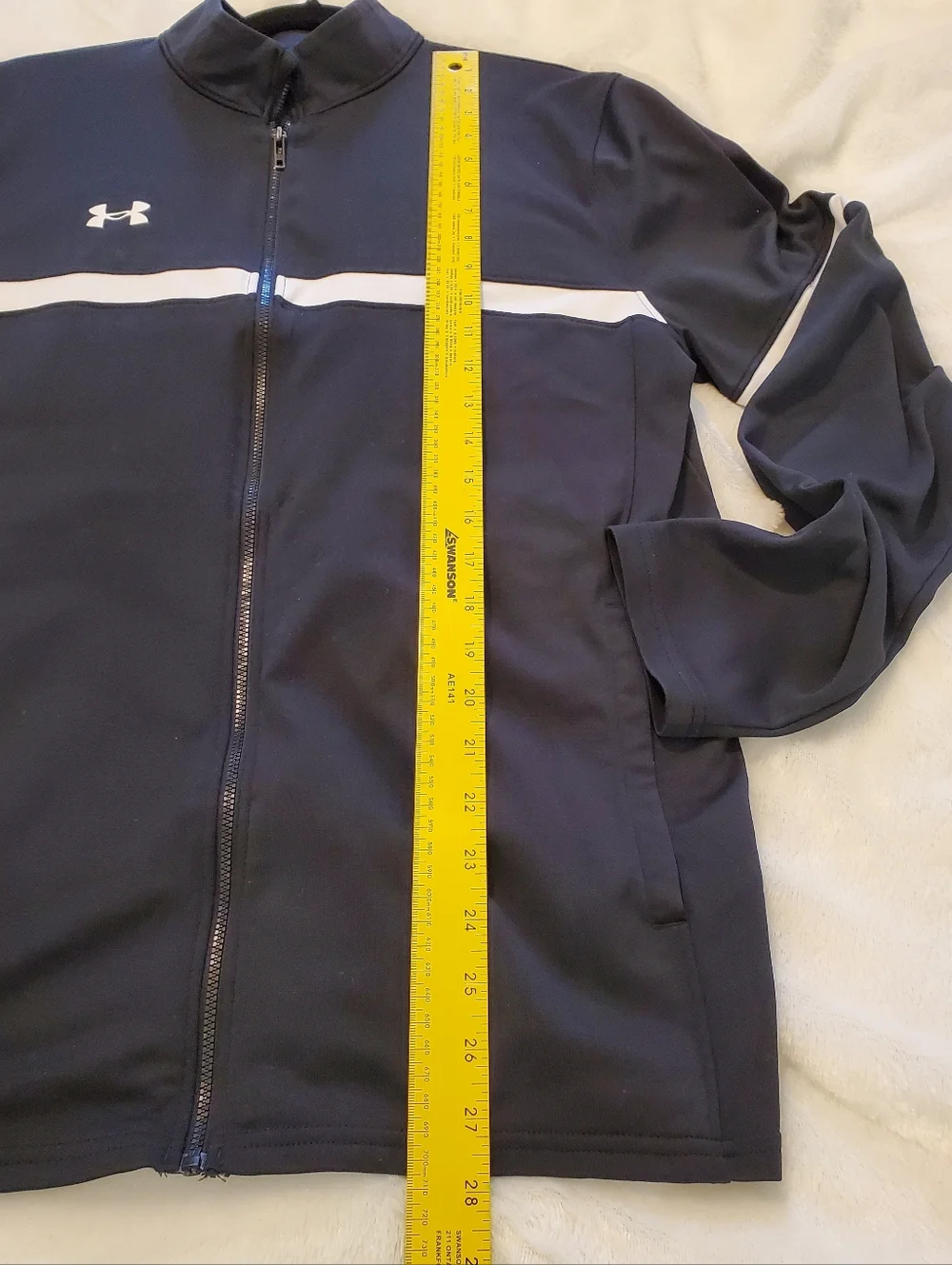 Under Armour Black and White Women's Full-Zip Training Jacket L